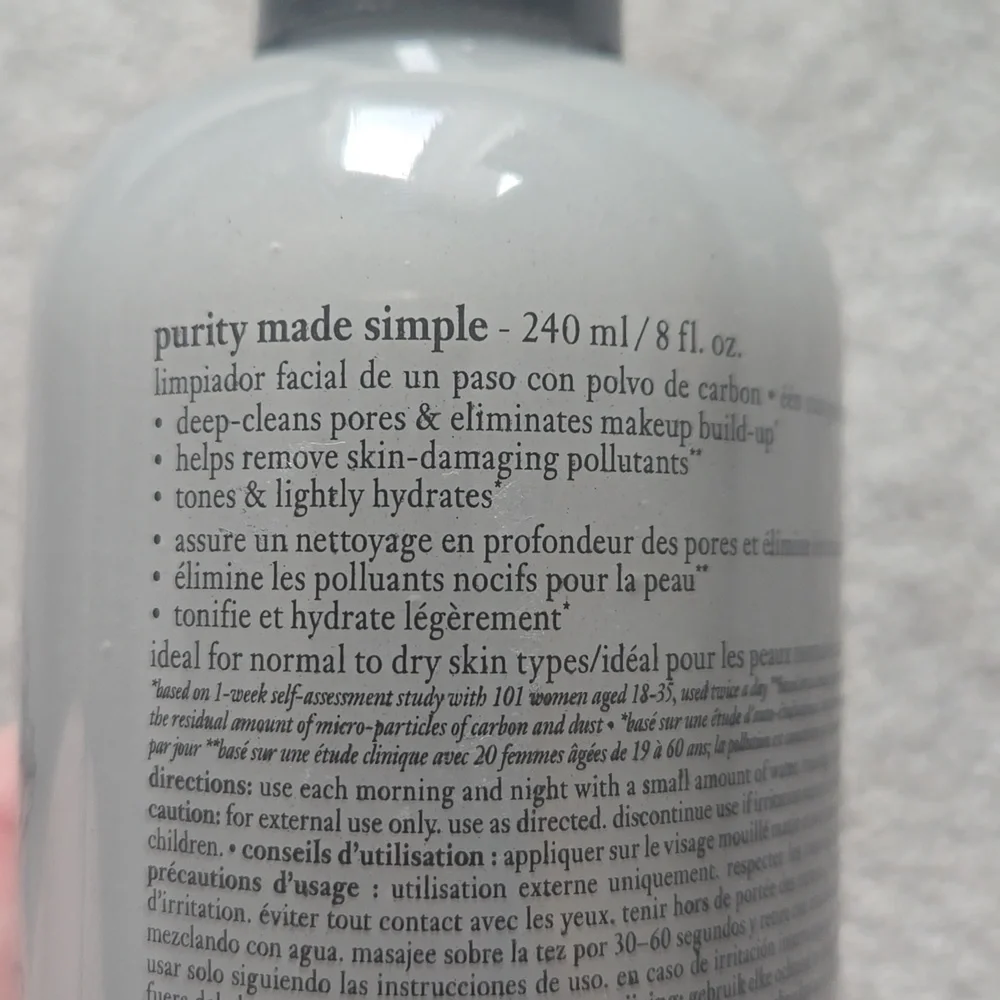 Purity Made Simple One-Step Facial Cleaner 8fl.oz - Picture 4 of 4
